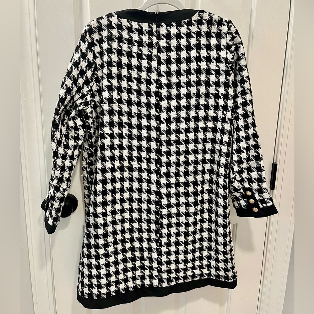 Tuckernuck Pomander Place Coco Bow Tweed Houndstooth Dress, size XL - Picture 4 of 11